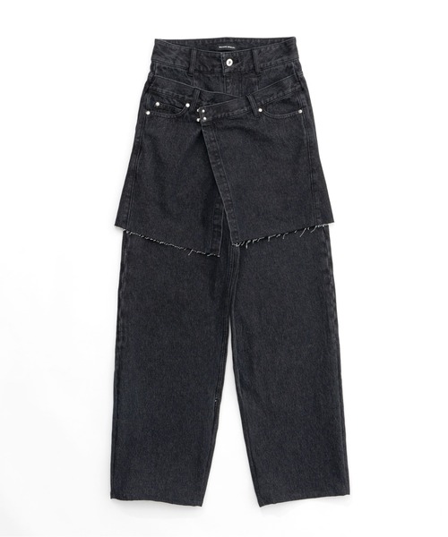 「MAISON SPECIAL」 デニムパンツ 36 ブラック レディース