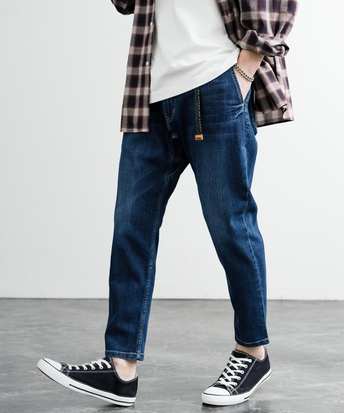 「KRIFF MAYER」 加工デニムパンツ L ライトブルー メンズ