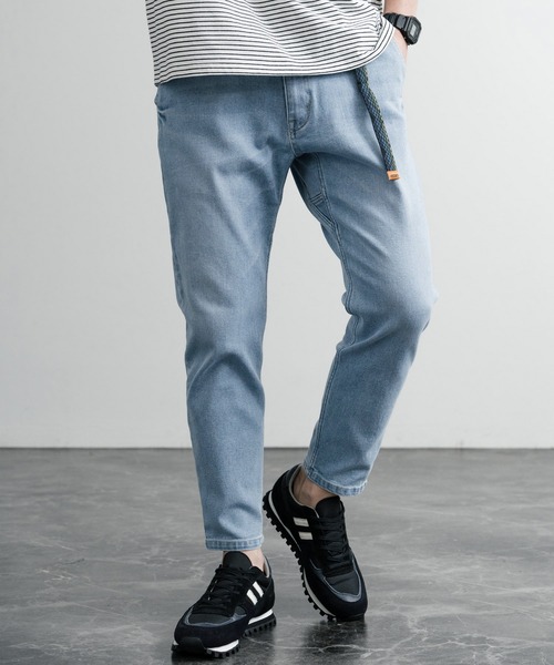 「KRIFF MAYER」 加工デニムパンツ L ライトブルー メンズ