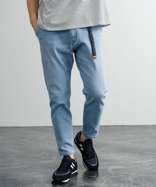 「KRIFF MAYER」 加工デニムパンツ L ライトブルー メンズ