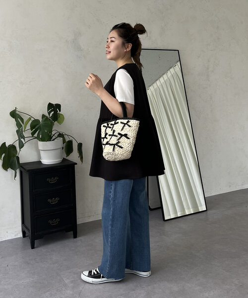 「prose verse」 加工デニムパンツ LARGE サックスブルー レディース_画像8