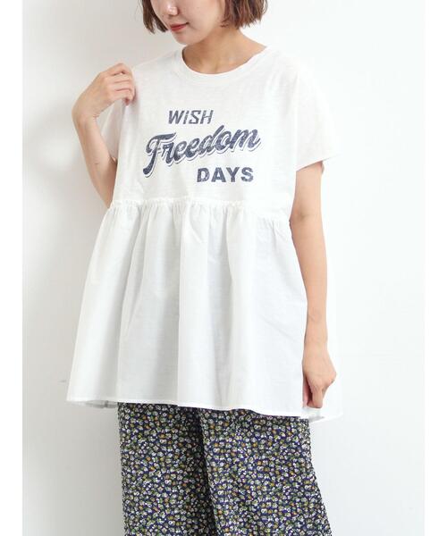 Samansa Mos2（サマンサモスモス） tシャツ 半袖 「接触冷感」切替