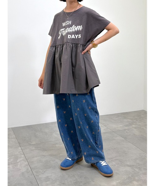 Samansa Mos2（サマンサモスモス） tシャツ 半袖 「接触冷感」切替