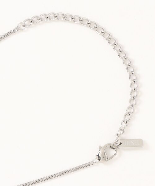 DIESEL メンズシルバーネックレス ディーゼル DIESEL ネックレス/シルバー/ネックレス/メンズ
