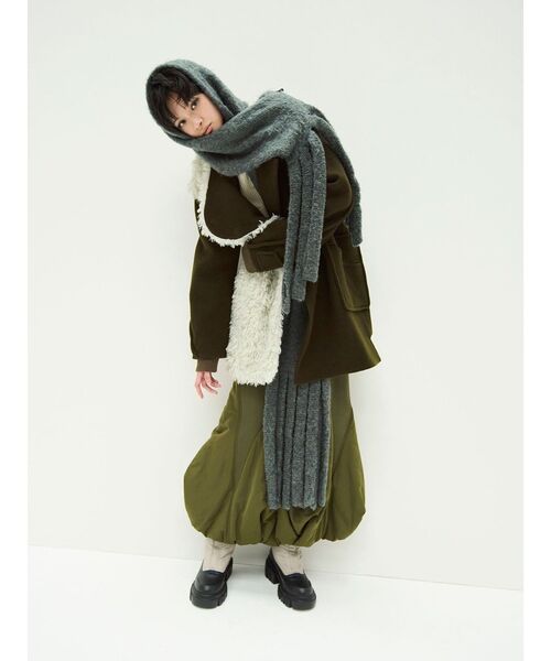 マフラー ストール BIG FRINGE MUFFLER / ビッグフリンジマフラー レディース
