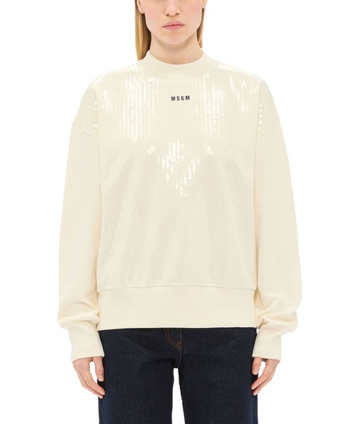 MSGM スパンコールトレーナー レディース MSGM（エムエスジーエム） トレーナー スウェット スパンコール