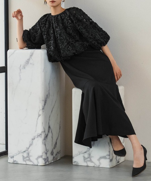 GIRL DRESS FOR NOW ドレス コード刺繍バルーンボレロ マーメイド