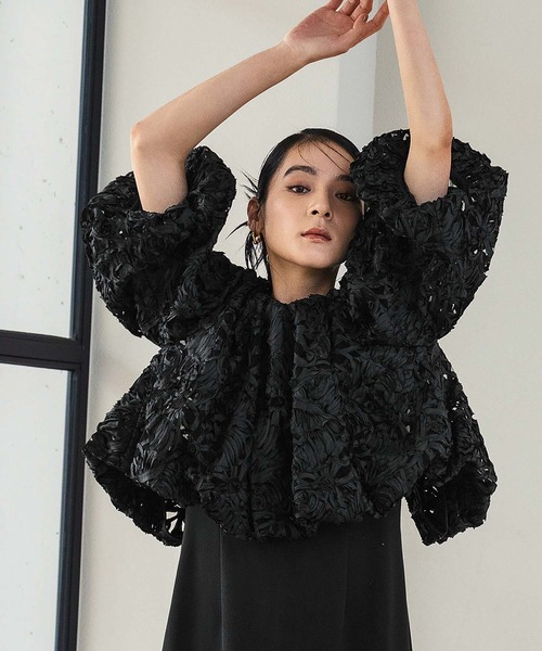 GIRL DRESS FOR NOW ドレス コード刺繍バルーンボレロ マーメイド