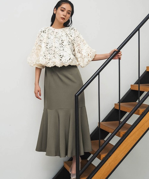 GIRL DRESS FOR NOW ドレス コード刺繍バルーンボレロ マーメイド