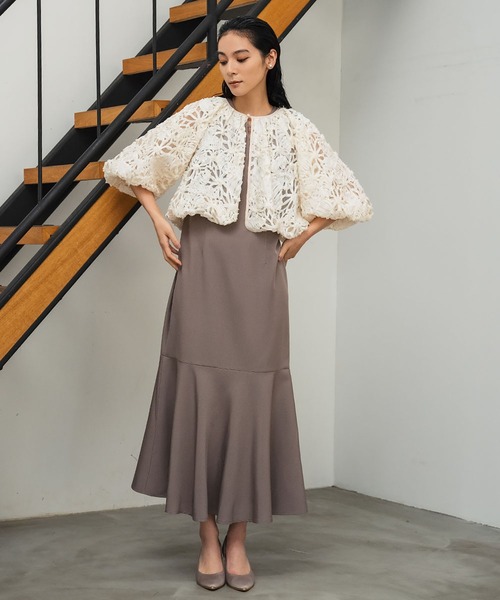 GIRL DRESS FOR NOW ドレス コード刺繍バルーンボレロ マーメイド