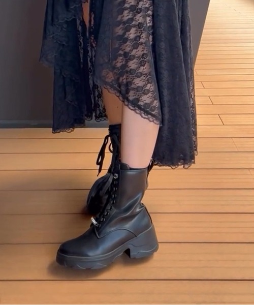 diana（プラスダイアナ） ブーツ 「軽量」厚底レースアップショート