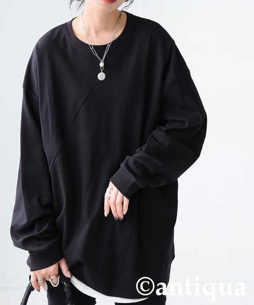 antiqua（アンティカ） antiqua tシャツ リブ切替トップス レディース
