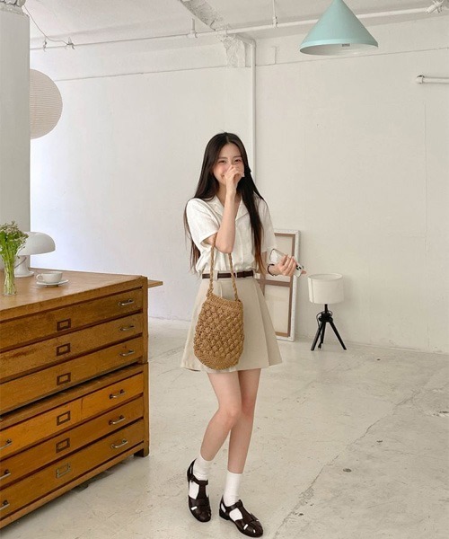 「SONA」 「a;ann」半袖シャツ FREE アイボリー レディース_画像2