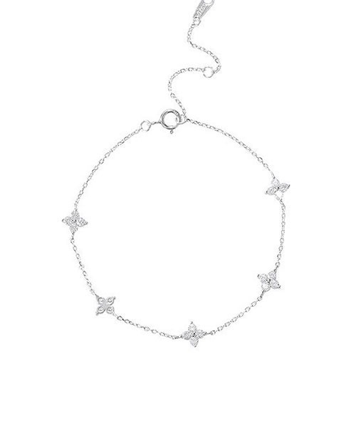 フラワーモチーフ シルバー ブレスレット ARCHIVER ブレスレット 「Bz」フラワーモチーフシルバーブレスレット