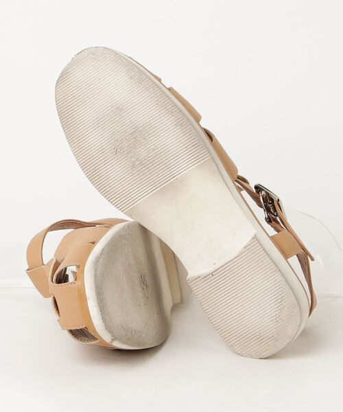 「ODETTE E ODILE」 フラットサンダル 24cm ベージュ レディース_画像3