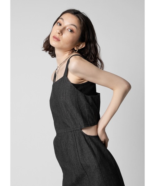 「Adoon plain」 キャミソールワンピース MEDIUM インディゴブルー レディース_画像3