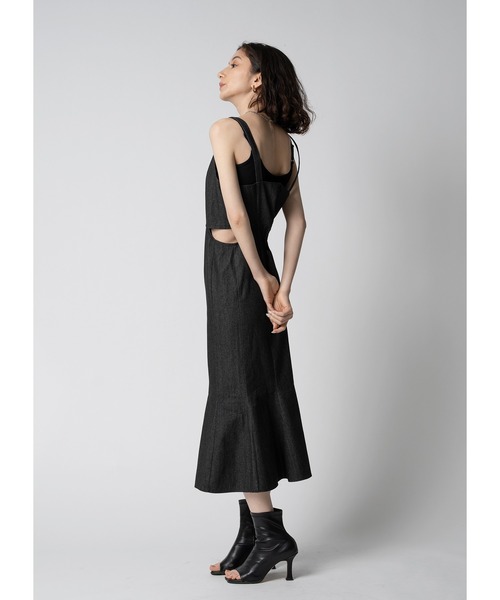 「Adoon plain」 キャミソールワンピース MEDIUM インディゴブルー レディース_画像4