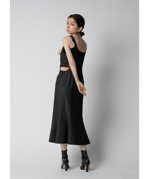 「Adoon plain」 キャミソールワンピース MEDIUM インディゴブルー レディース_画像5