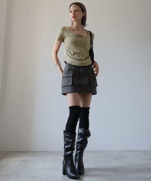 「Ulysses」 「Doula Doula」半袖Tシャツ L ダークグレー レディース_画像2