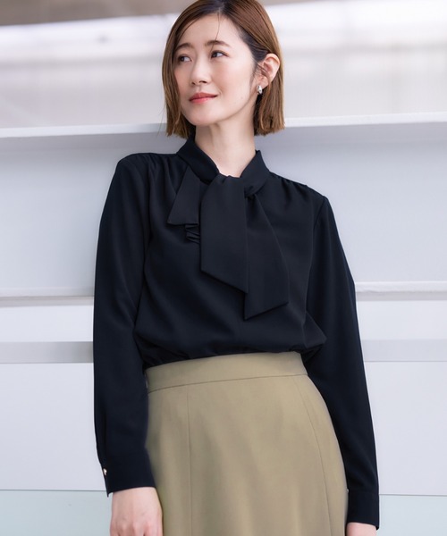 新品同様 EZUMi エズミ アシンメトリー フリル ブラウス シャツ プルオーバー カットソー 長袖 S 紺 ネイビー レディース 古着 中古 USED 新品同様 EZUMi エズミ アシンメトリー フリル ブラウス シャツ プル