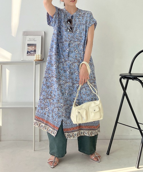 「AS KNOW AS plus」 「AS KNOW AS」半袖ワンピース FREE グレー系その他 レディース_画像2