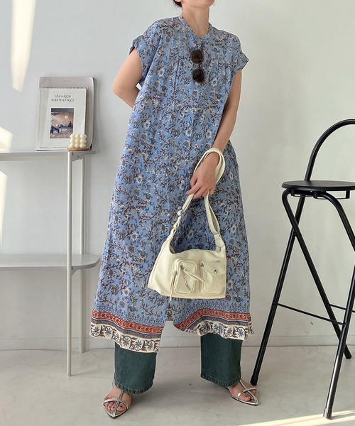 「AS KNOW AS plus」 「AS KNOW AS」半袖ワンピース FREE グレー系その他 レディース_画像3