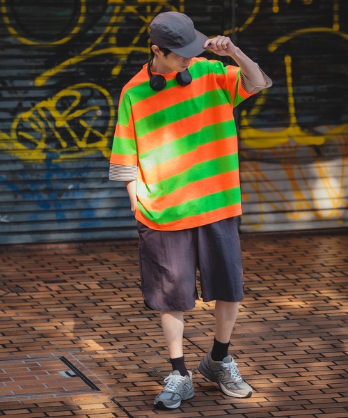 「improves」 「GRAFFITI」半袖Tシャツ FREE パープル メンズ_画像4