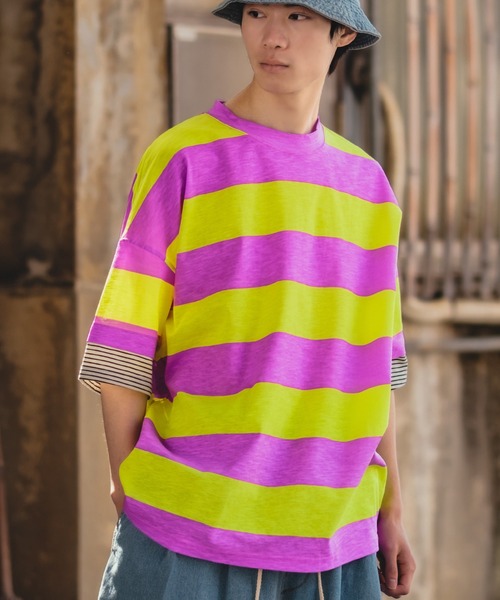 「improves」 「GRAFFITI」半袖Tシャツ FREE パープル メンズ_画像5