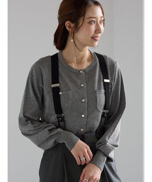 Te chichi（テチチ） カーディガン ポケットデザインクルーネック