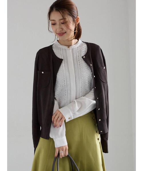 ティーチ Te chichi（テチチ） カーディガン ポケットデザインクルーネック