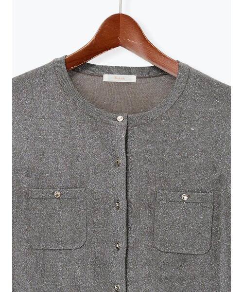 Te chichi（テチチ） カーディガン ポケットデザインクルーネック