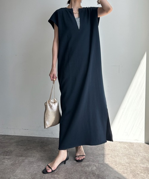 「DouDou」 ノースリーブワンピース FREE ブラウン レディース_画像9