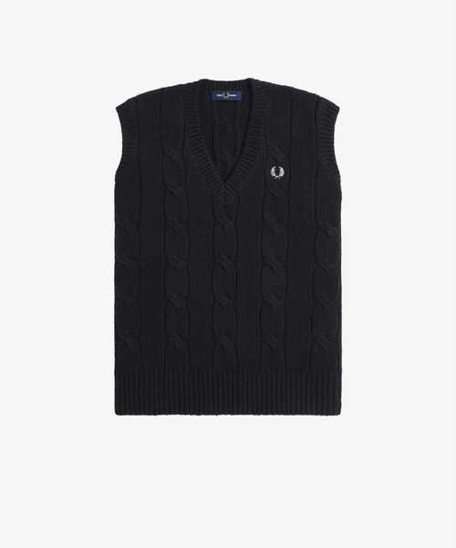 トップス stein OVERLAPED CABLE KNIT VEST Black stein / シュタイン】OVERSIZED DRIVERS KNIT ZIP VEST - BLACK | 公式