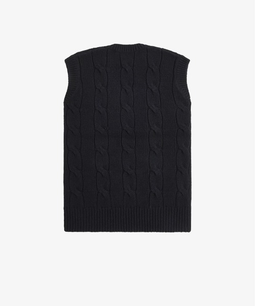 FRED PERRY（フレッドペリー） ベスト ジレ Cable Knit Vest／ケーブル