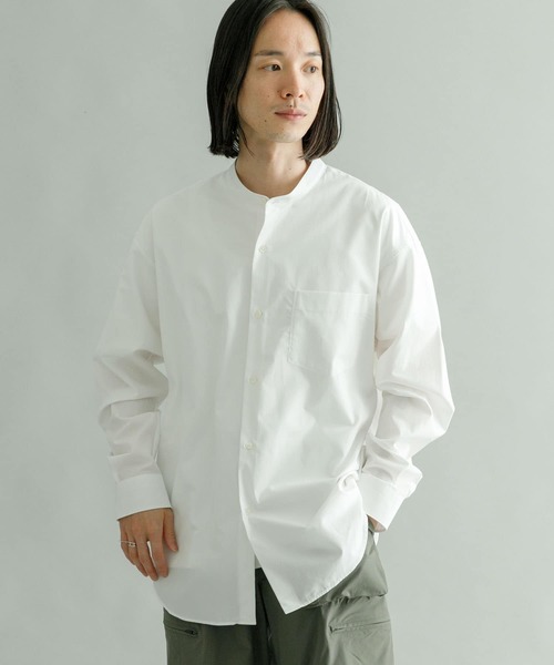 「THOMAS MASON」 長袖シャツ「URBAN RESEARCHコラボ」 X-LARGE ロイヤルブルー メンズ_画像4