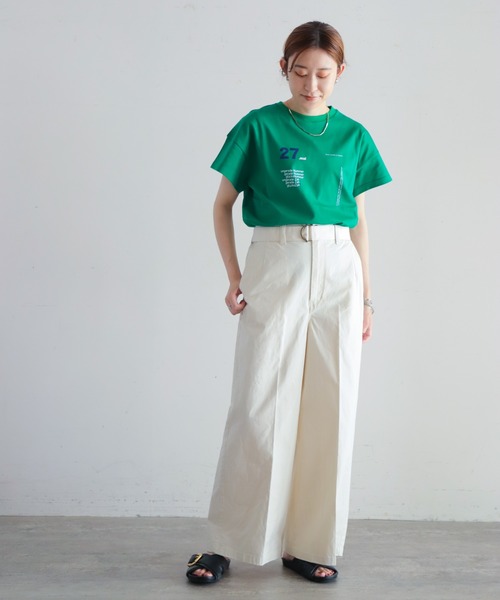 「NOMBRE IMPAIR」 半袖Tシャツ FREE グリーン レディース_画像4