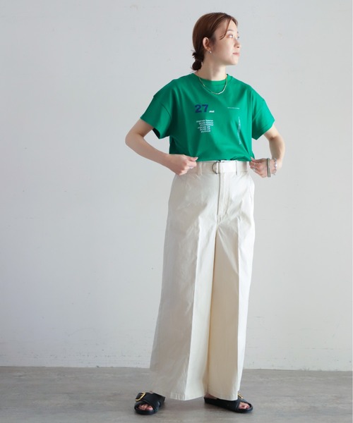 「NOMBRE IMPAIR」 半袖Tシャツ FREE グリーン レディース_画像5