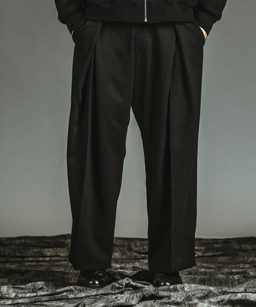 NO ID.（ノーアイディー） パンツ 「NO ID.」Cross Tuck Wide Trousers