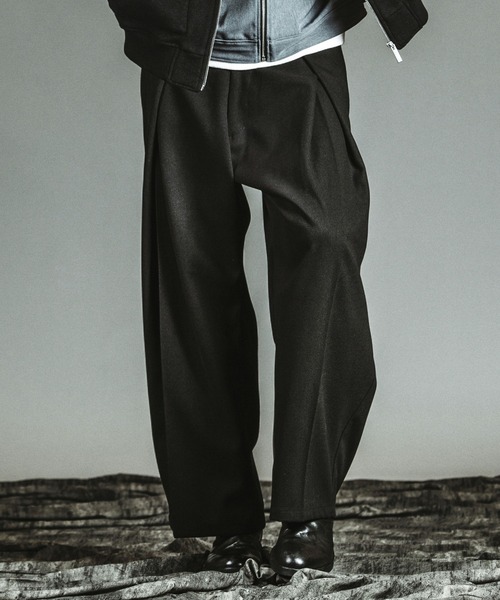 NO ID.（ノーアイディー） パンツ 「NO ID.」Cross Tuck Wide Trousers