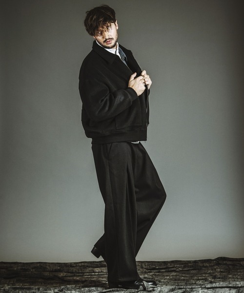 NO ID.（ノーアイディー） パンツ 「NO ID.」Cross Tuck Wide Trousers