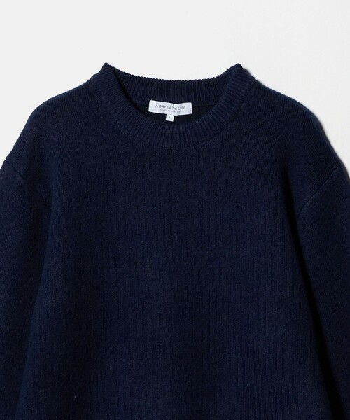 A DAY IN THE LIFE セーター ニット ダブル フェイス メランジ クルー