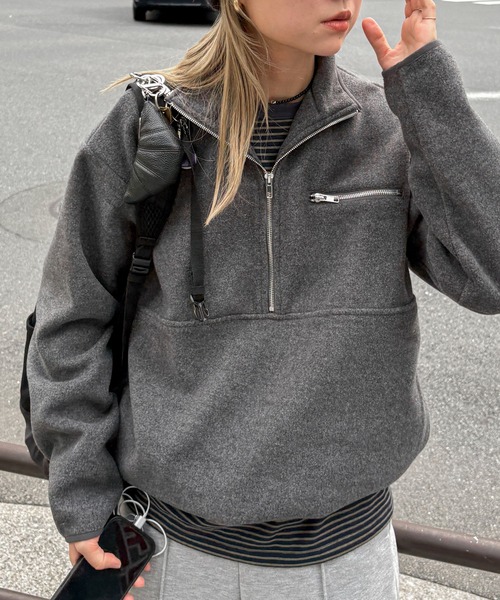 feepur（フェピュール） ハーフジップフリース レディース : ZOZOTOWN