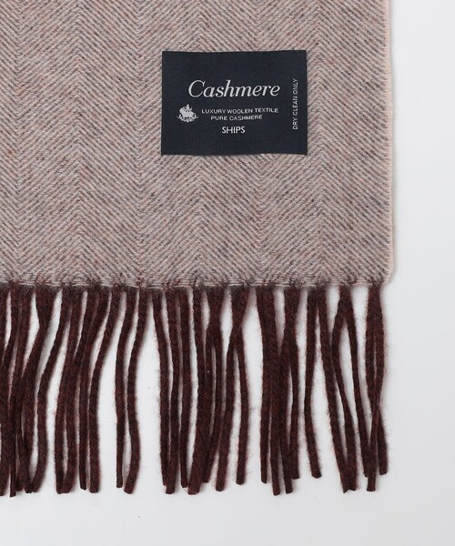 SHIPS（シップス） マフラー SHIPS: カシミヤ ヘリンボーン