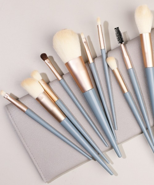 メイクブラシ メイクブラシ10本セット 封筒型ポーチ付き : ZOZOTOWN
