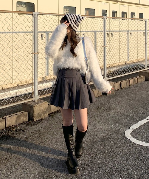 「non-hedge」 長袖ニット FREE パープル レディース_画像6