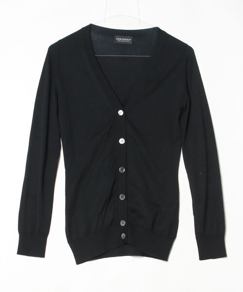 JOHN SMEDLEY（ジョンスメドレー） ニットカーディガン S ブラック