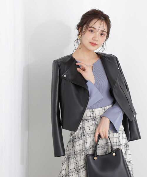 「PROPORTION BODY DRESSING」 ライダースジャケット SMALL ブラック レディース_画像3