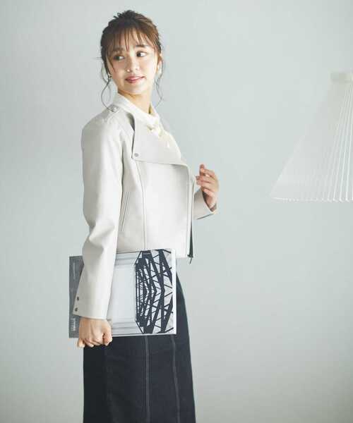 「PROPORTION BODY DRESSING」 ライダースジャケット SMALL ブラック レディース_画像5