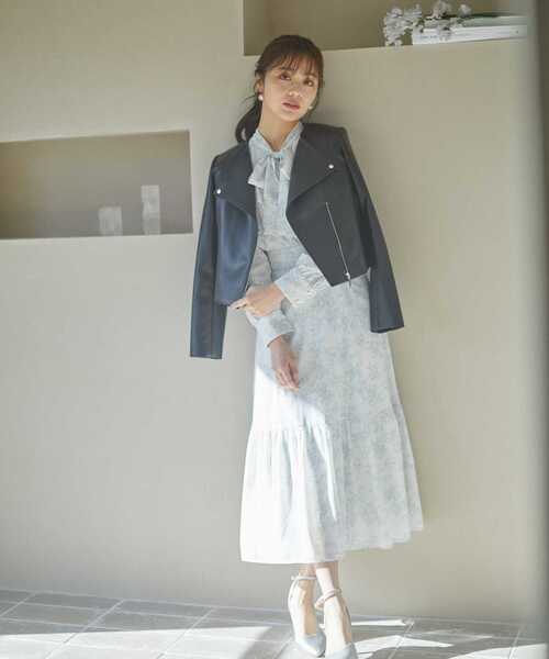 「PROPORTION BODY DRESSING」 ライダースジャケット SMALL ブラック レディース_画像8