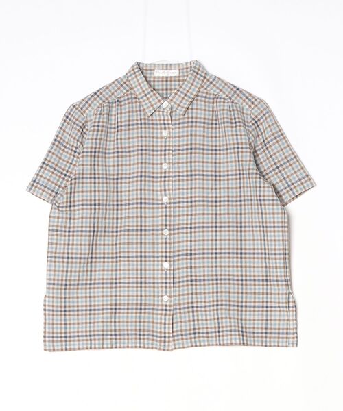 BURBERRY（バーバリー） チェック柄半袖シャツ 9 ベージュ レディース